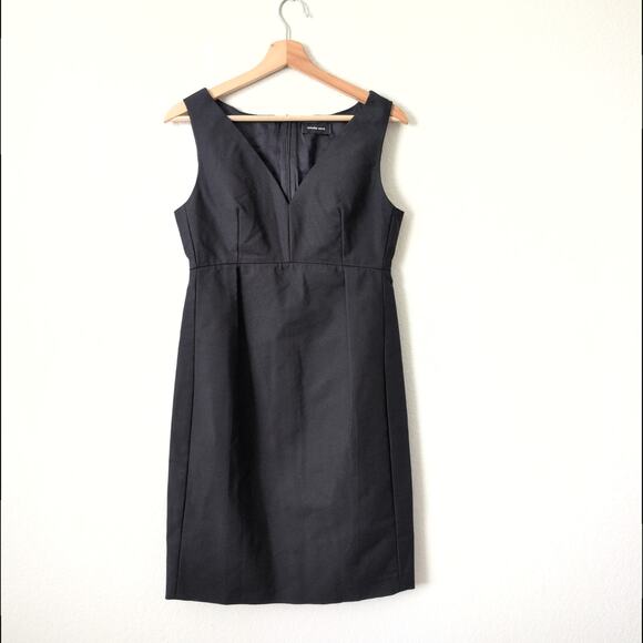 Schrotter Sacks Womens Cotton Silk Pleated Sheath Dress Black Size 2 - Designer - Picture 3 of 10